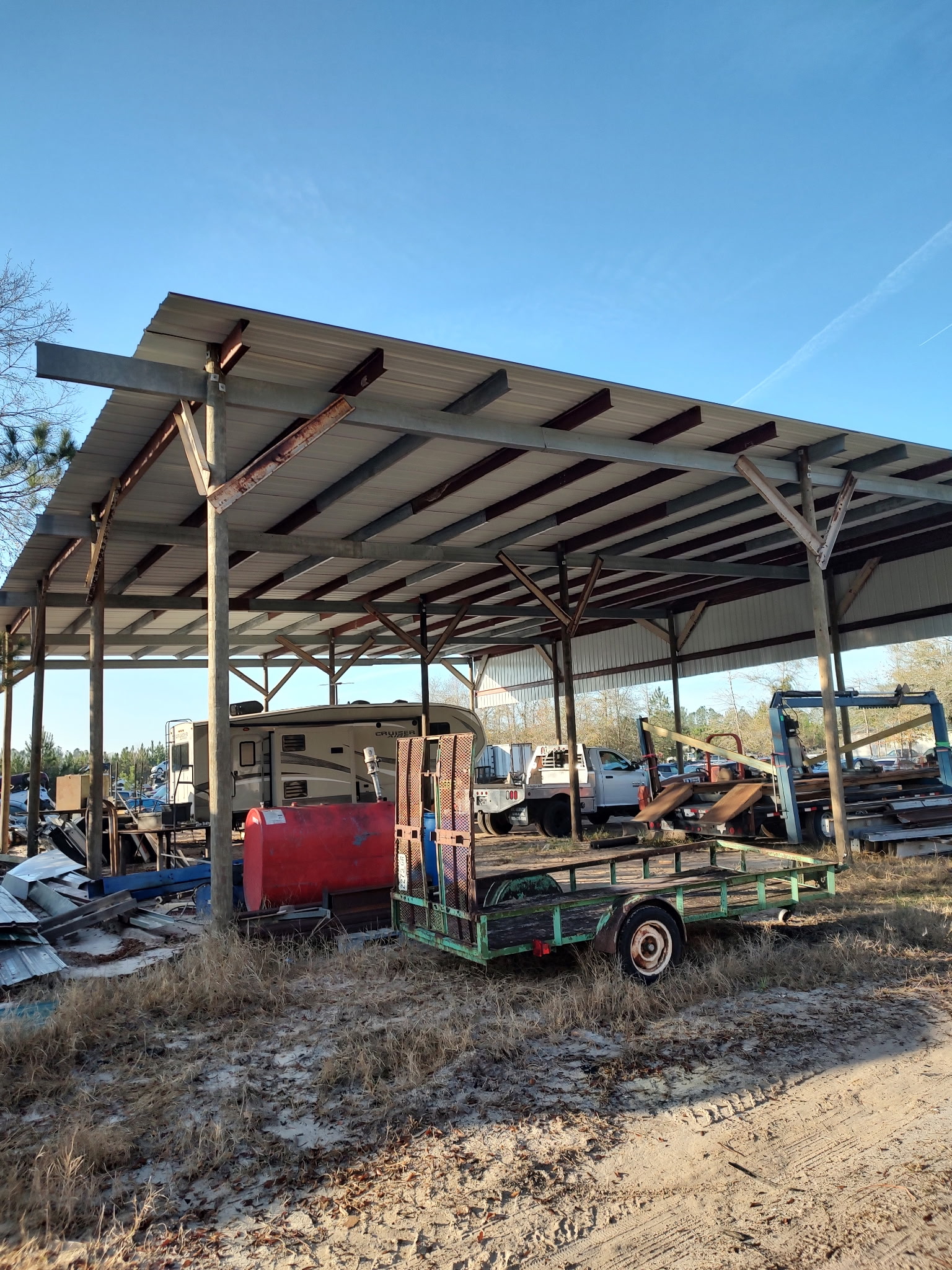Large barn structure construction