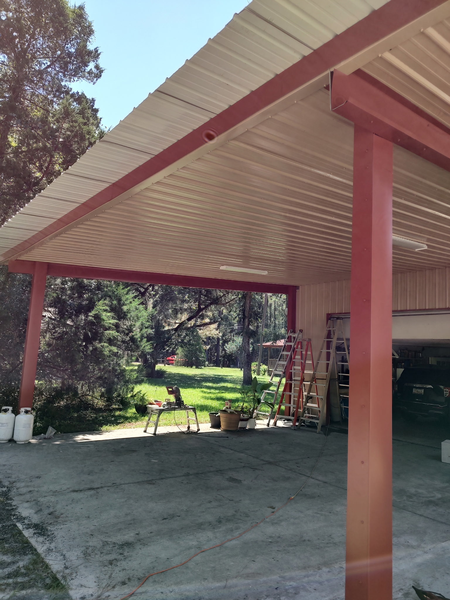 Custom carport construction